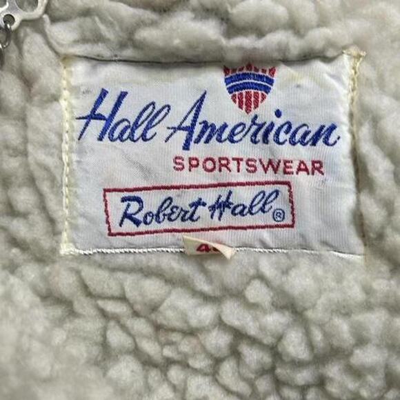 Vintage jean jacket sherpa collar by Robert Hall XL western - Picture 3 of 3